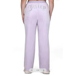 Y2K OG Juicy Couture Lavender Velour Pants – Rhinestone Logo